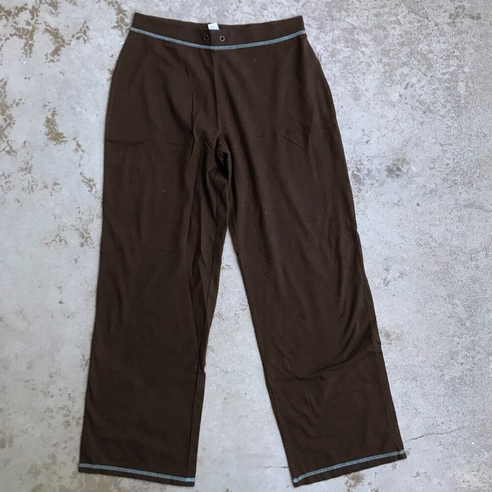 Brown Cotton Stretch Knit Lounge Pants NWOT